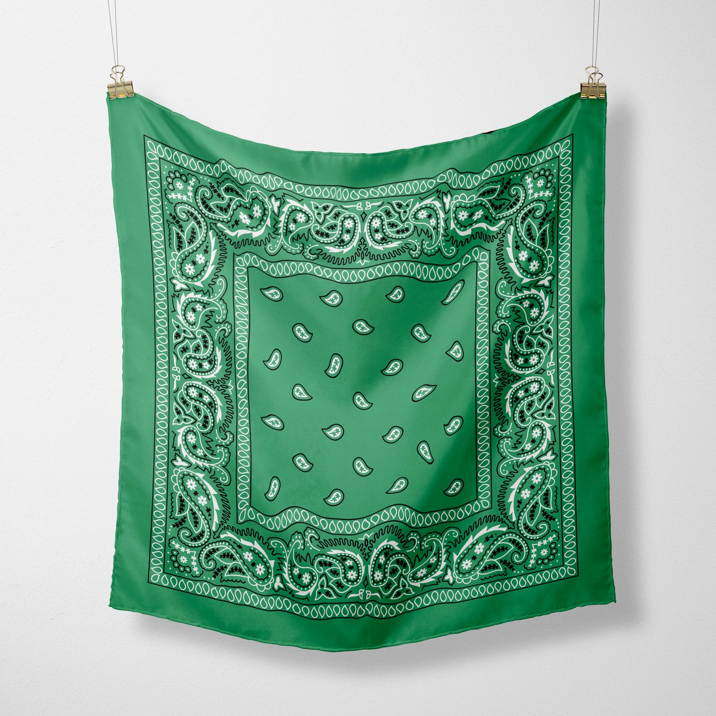 Green Paisley Bandana
