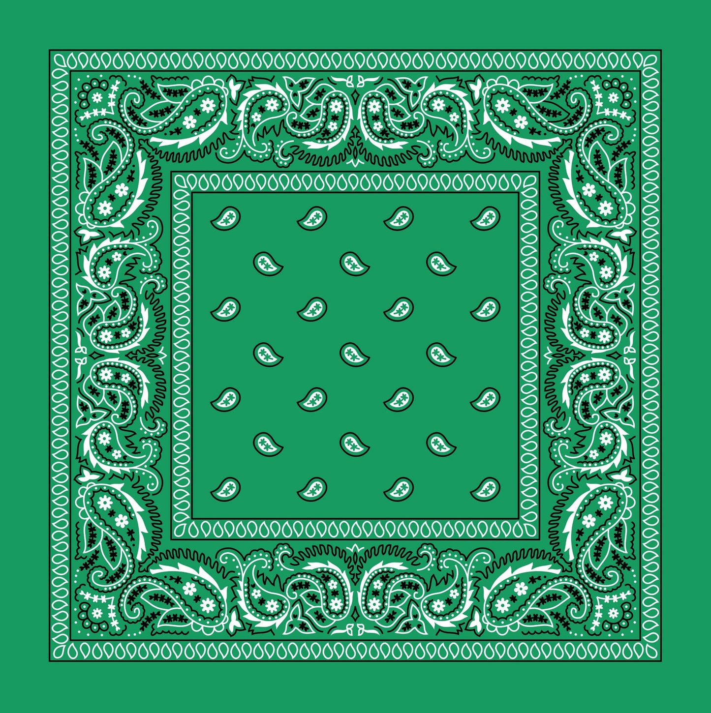 Green Paisley Bandana, Won't Back Down, We Won't Go Back Scarf