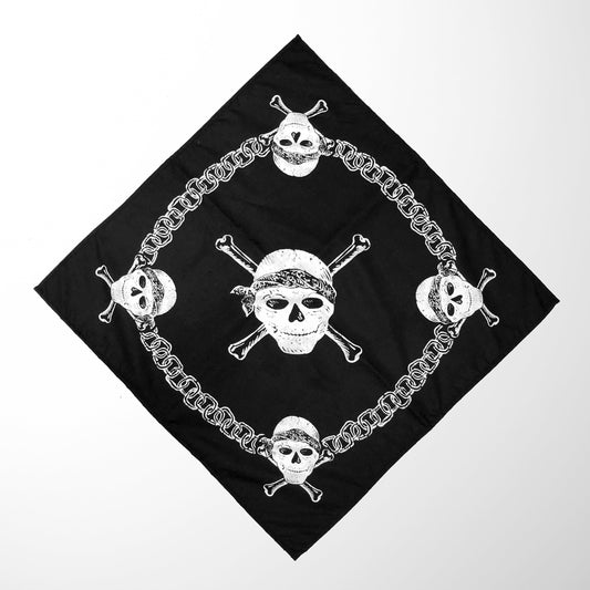 Eddie Munson Black Bandana Skull Chains Costume Scarf - Perfect for Cosplay