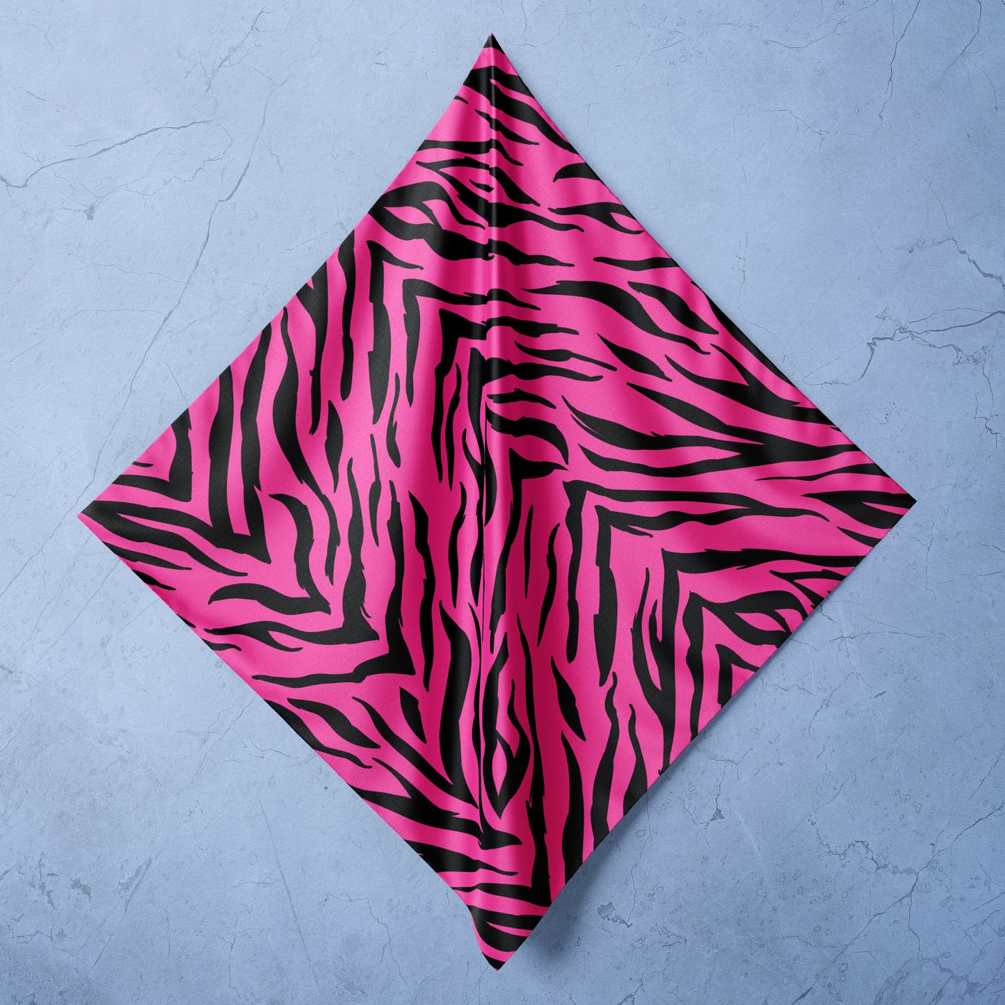 Hot Pink Tiger Stripe Bandana - Vibrant Unisex Accessory for a Bold Look