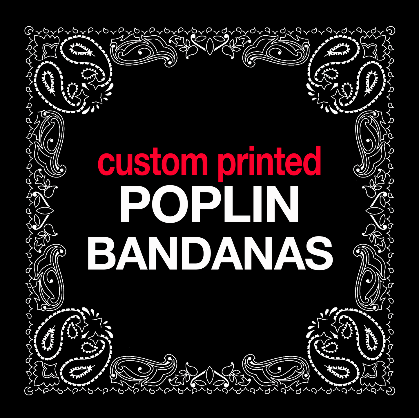 Poplin Fabric Bandanas - Classic, Traditional Accessory for Any Occasion