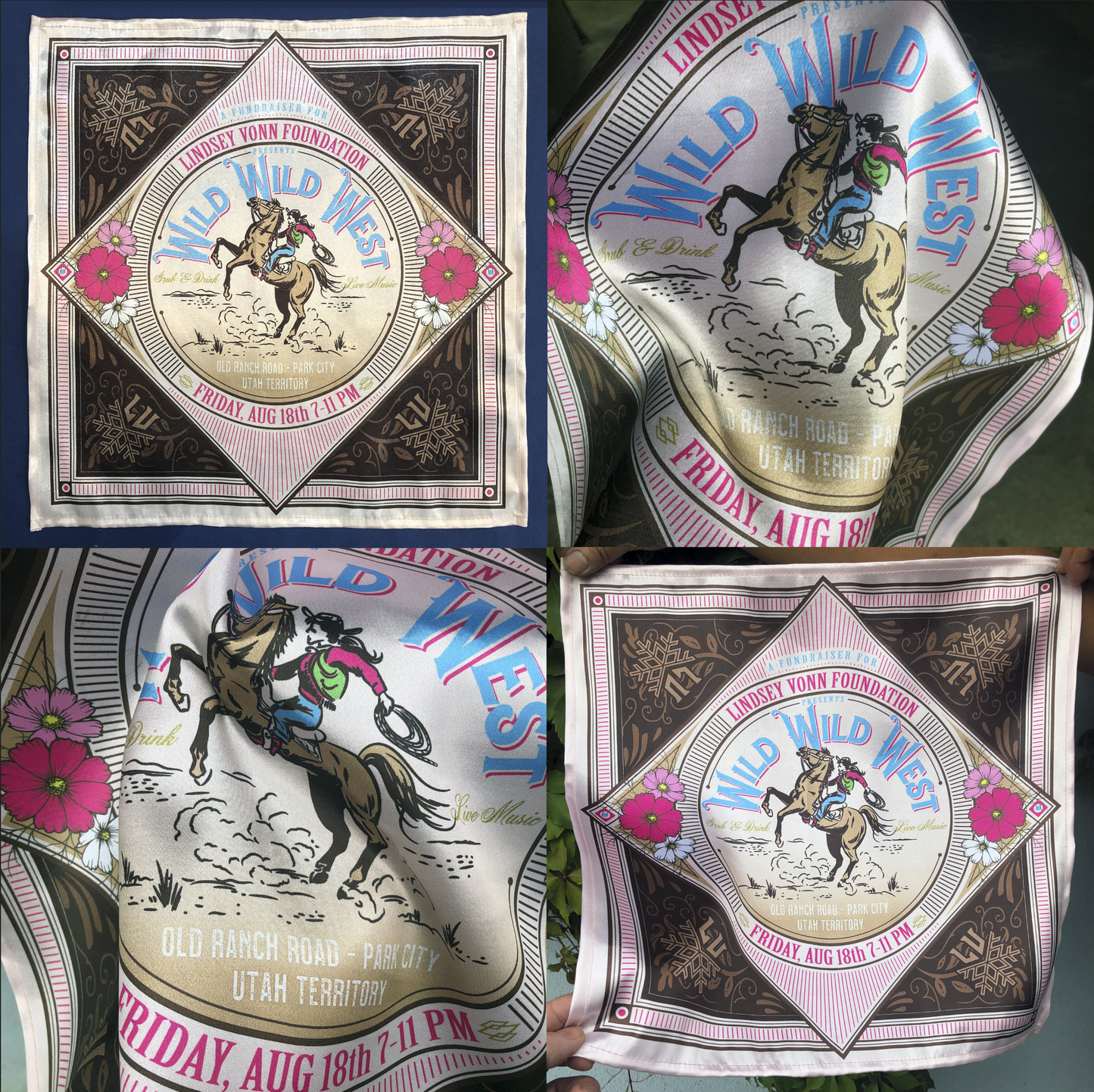 Custom Printed Poplin Bandanas – Classic Matte Fabric for Events & Promotions