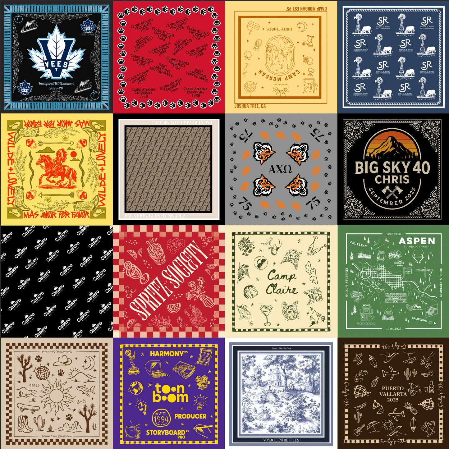 Custom Printed Poplin Bandanas – Classic Matte Fabric for Events & Promotions