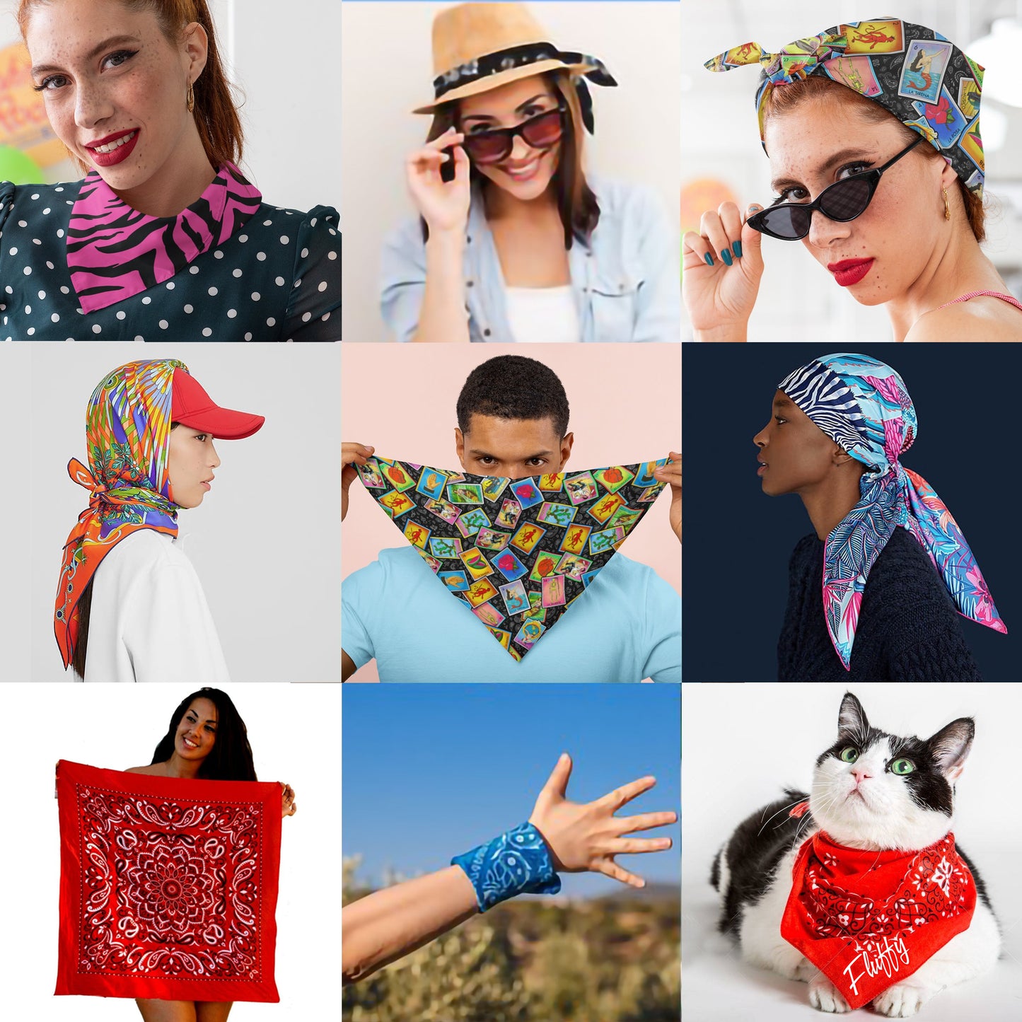 Custom Printed Wild Rags Scarves - Personalize with Your Own Image