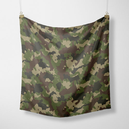 Green Camo Bandana, Woodland Camouflage Hair Scarf