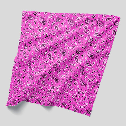 Hot Pink Paisley Bandana - Stylish Accessory for Any Outfit